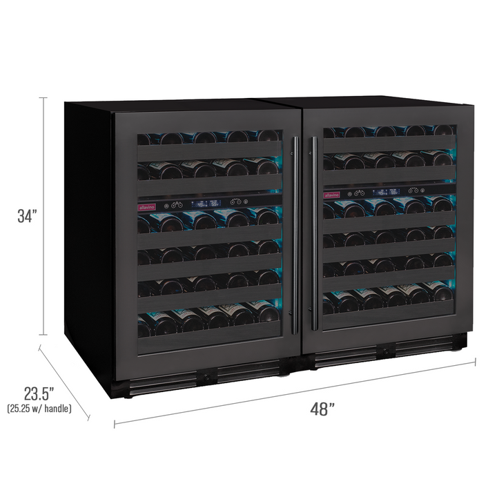 Allavino Reserva 2X-BDW5034D-2BS wine refrigerator dimensions