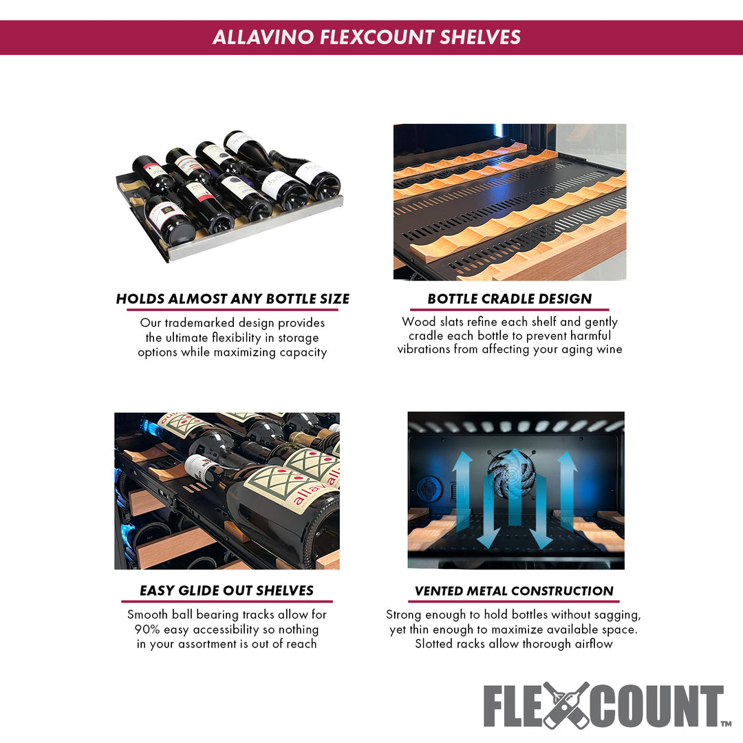 Allavino 2X-VSW15471D-2S FlexCount Shelves