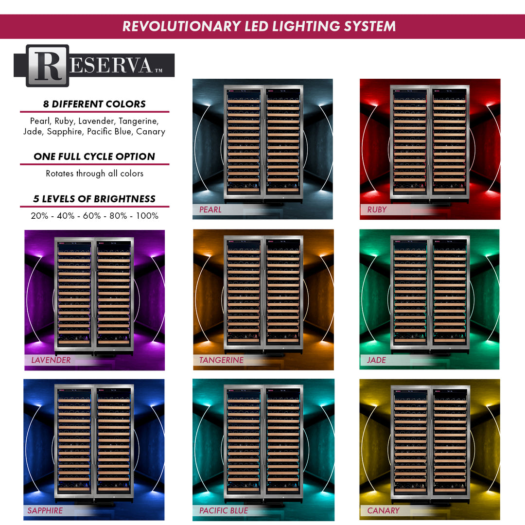 Allavino Reserva 2X-VSW16371S-1S 8 LED Light Colors
