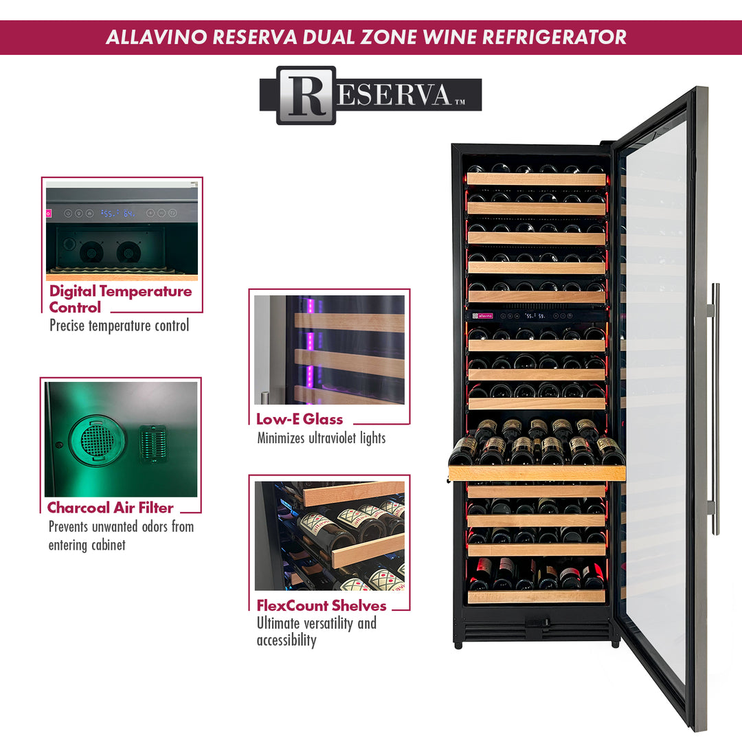 Allavino Reserva 3Z-VSW15471 LED Wine Refrigerator features