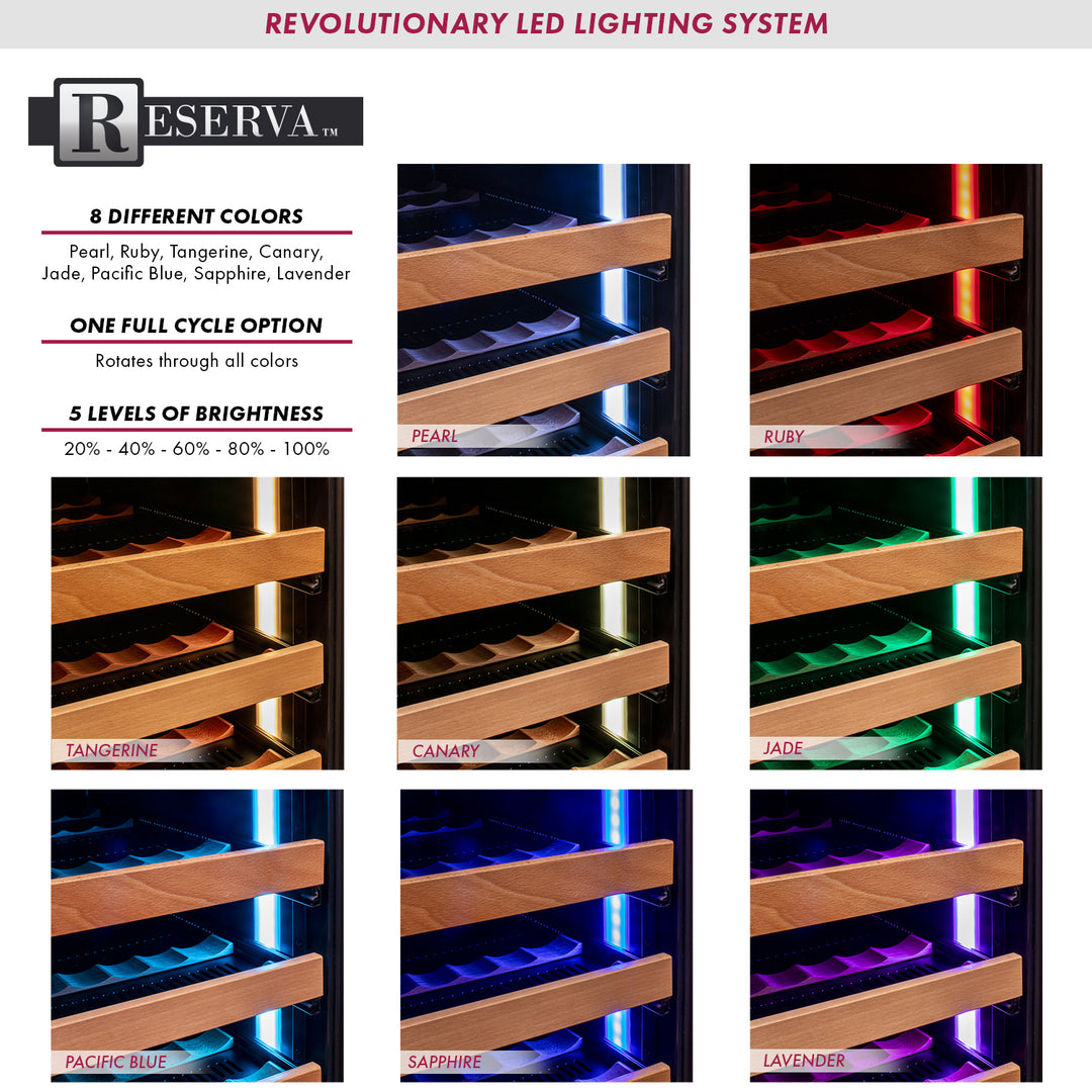 Allavino Reserva VSW11955S-1BGR wine refrigerator LED colors
