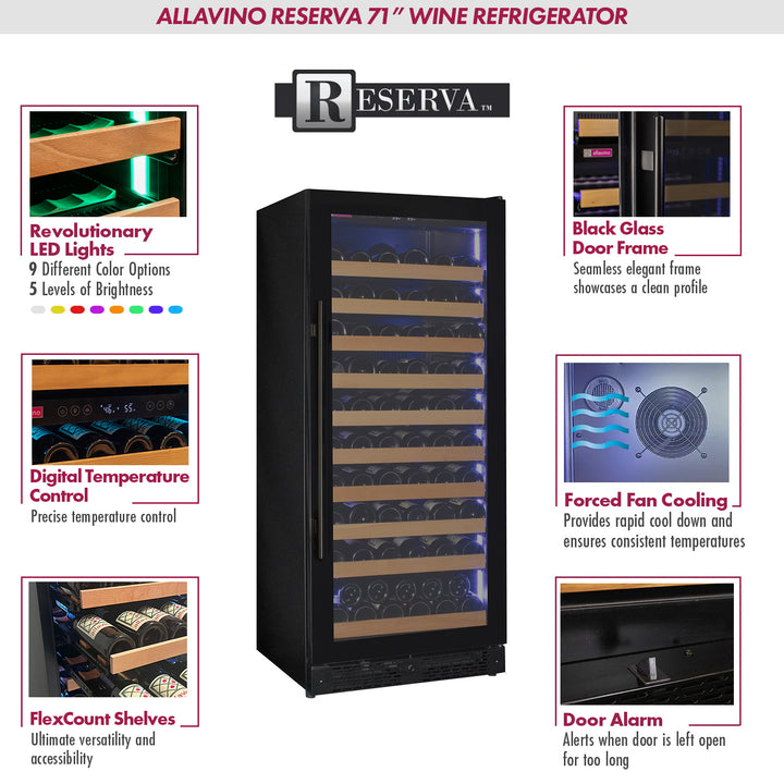 Allavino Reserva VSW11955S-1BGR wine refrigerator features
