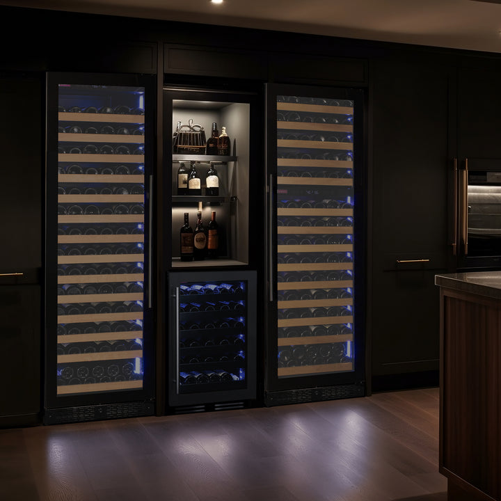 Allavino Reserva BDW15471D-2BGR built-in black glass door frame wine refrigerator