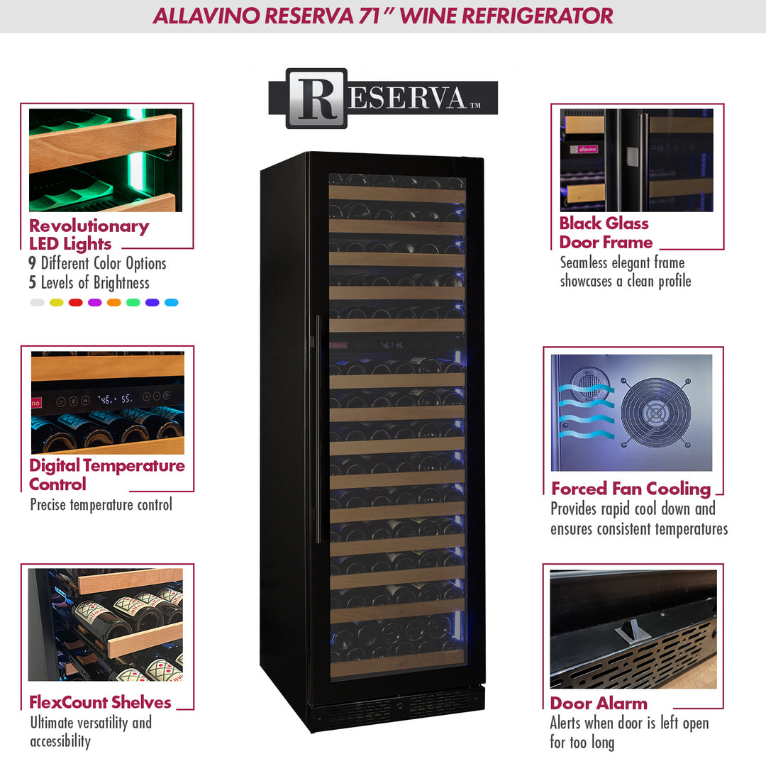 Allavino Reserva VSW15471D-2BGR LED wine refrigerator features