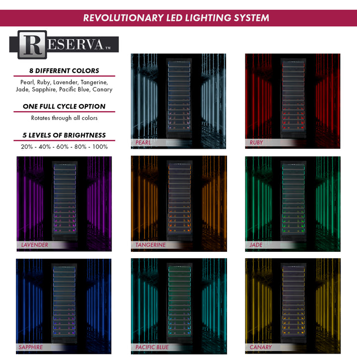 Allavino Reserva VSW6771S-1B 9 LED Light Color Options