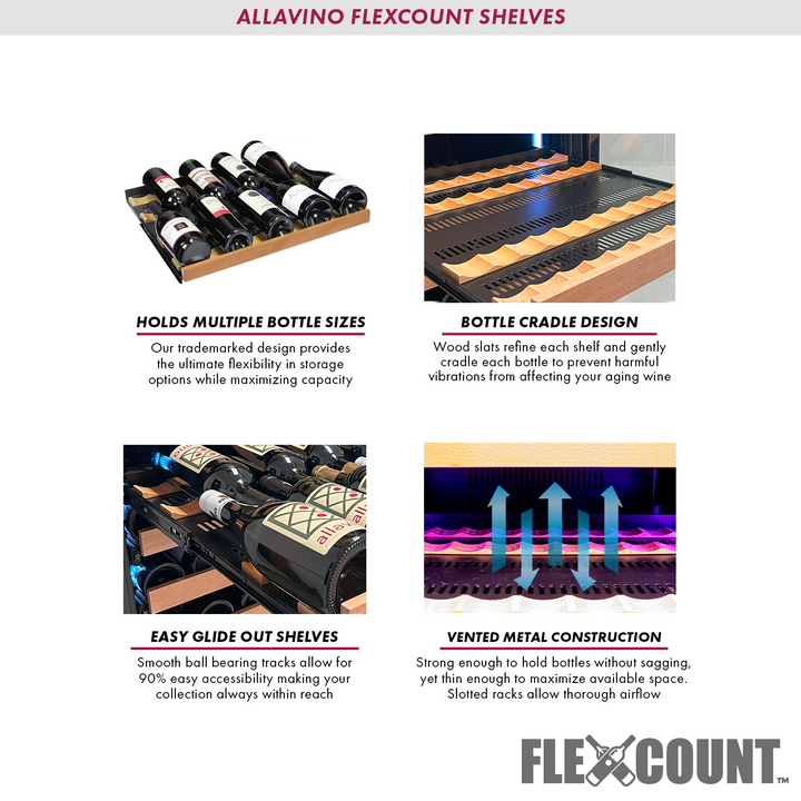 Flexcount shelves