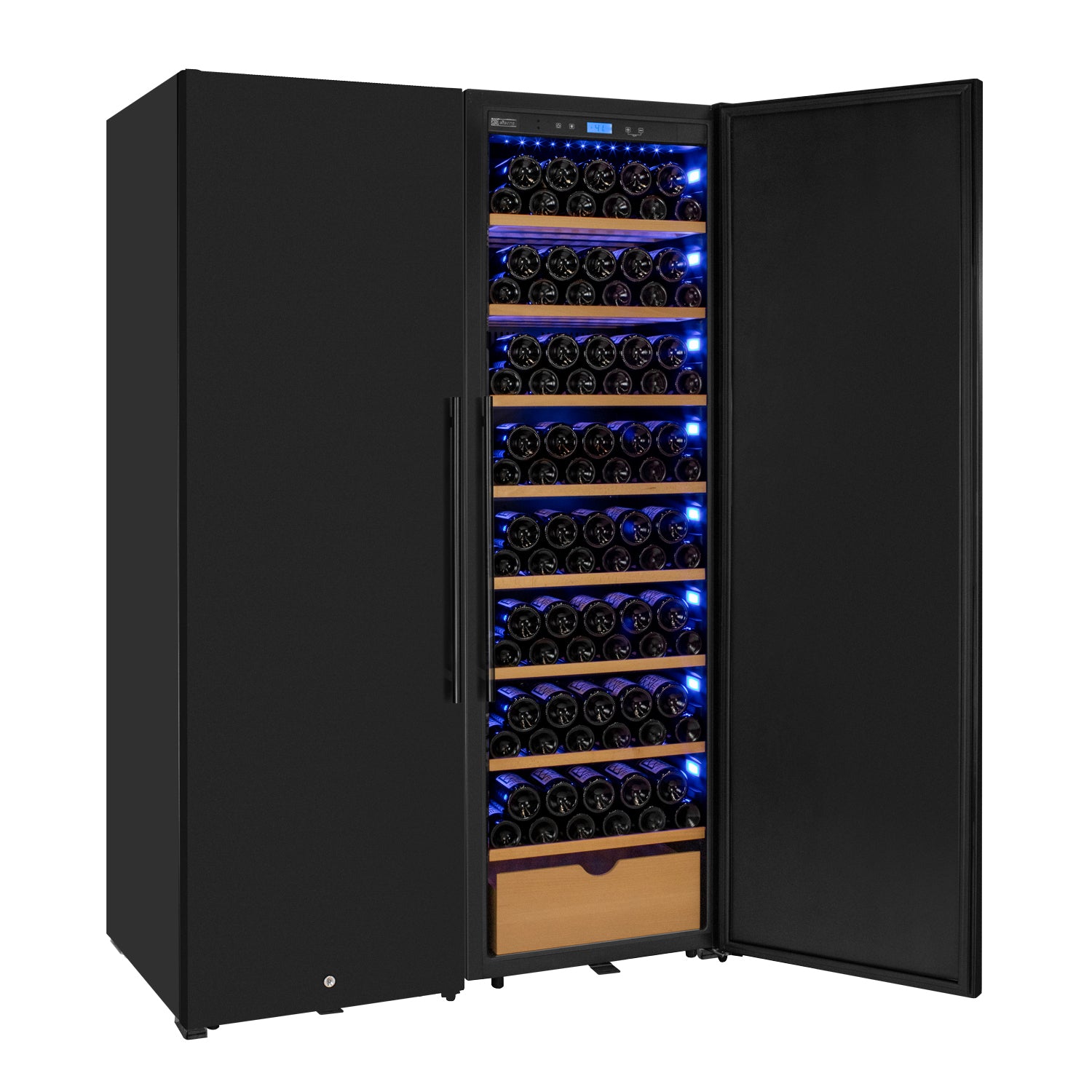 Allavino Side-by-Side Wine Vault with Solid Black Dooors Allavino Side-by-Side Wine Vault with Solid Black Dooors