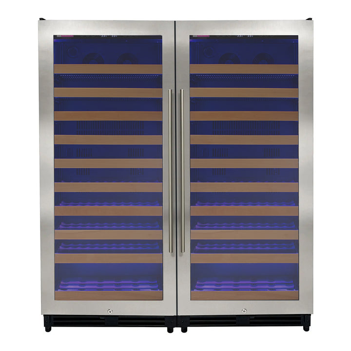 Reserva Series 238 Bottle 55" Tall Dual Zone Side-by-Side Stainless Steel Wine Refrigerator