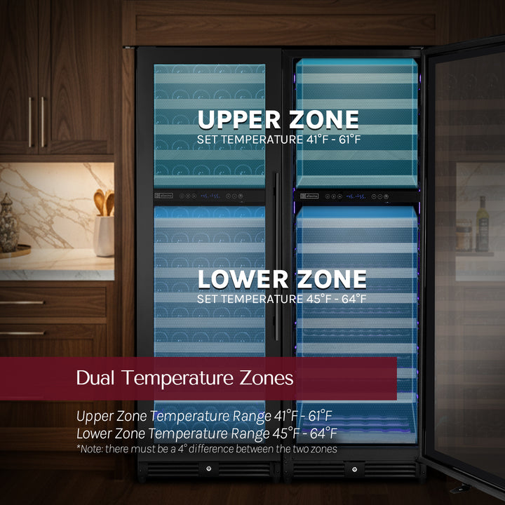 dual zone two separate temperature controls