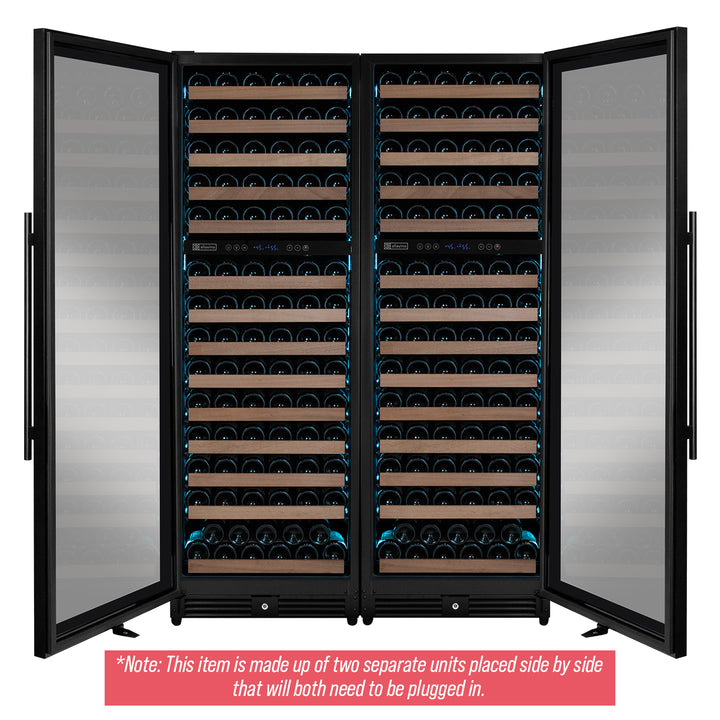 Allavino Reserva 2X-VSW15471D-2B black metal side-by-side wine refrigerators