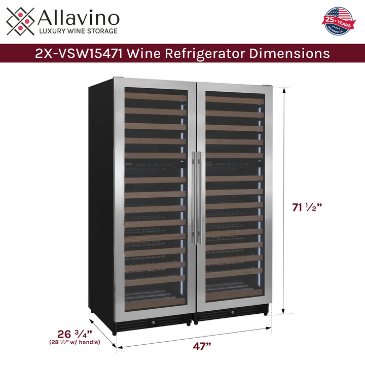wine refrigerator dimensions