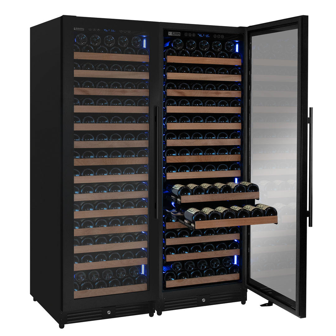 Allavino Reserva 2X-VSW16371S-1B black metal side-by-side wine refrigerators