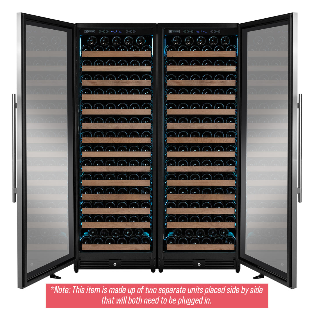Allavino Reserva 2X-VSW16371S-1S Stainless Steel LED Wine Refrigerator