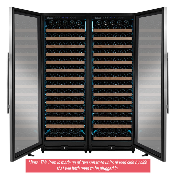 Allavino Reserva 2X-VSW16371S-1S Stainless Steel LED Wine Refrigerator