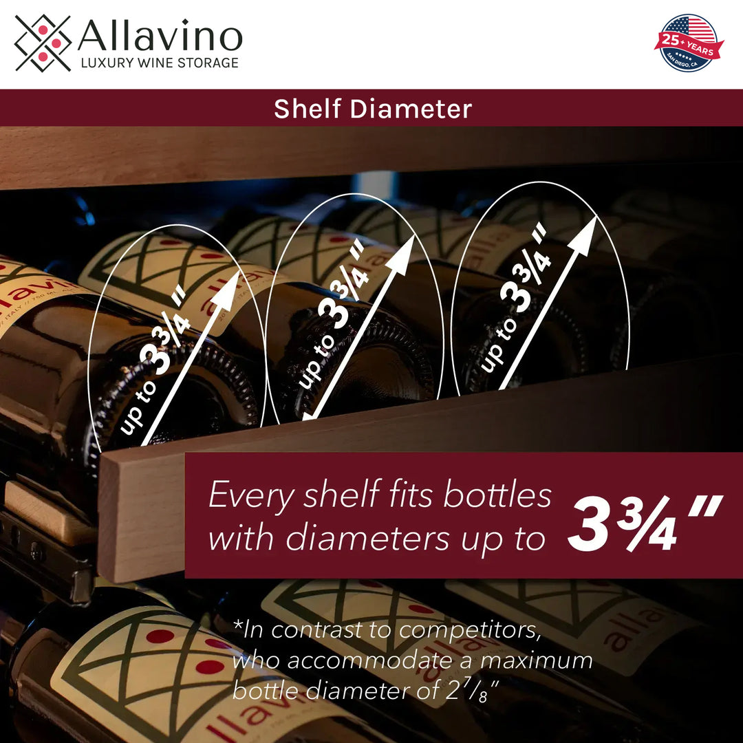 shelf diameter