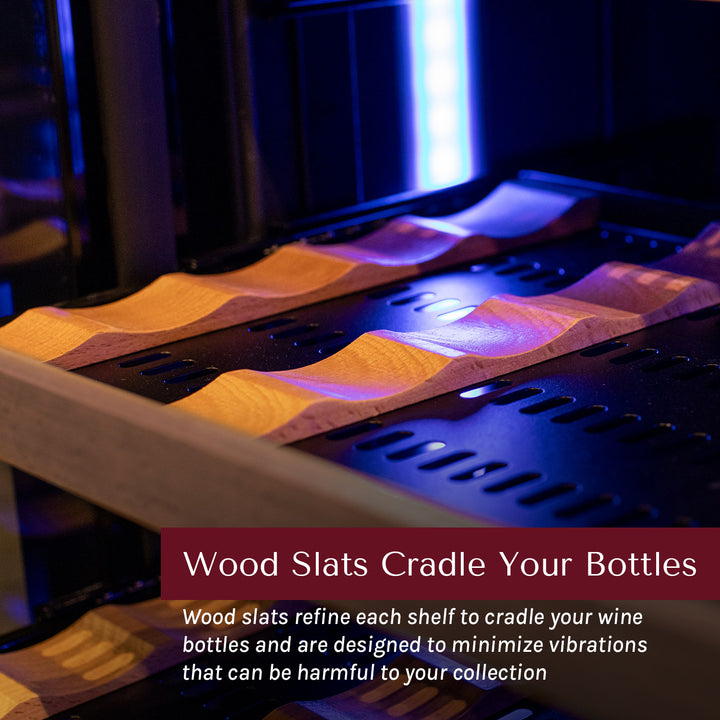 wood slats cradle your bottles