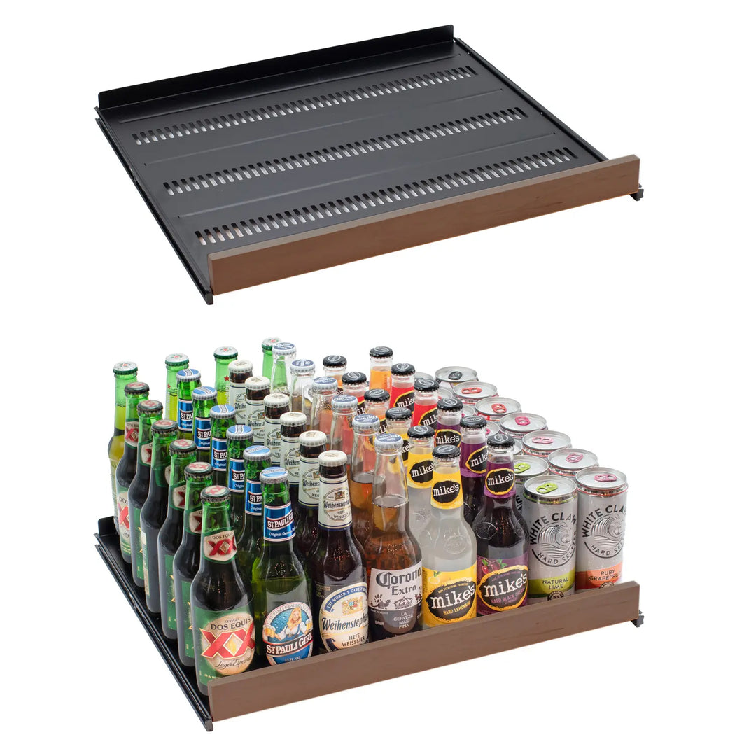 beverage center shelves