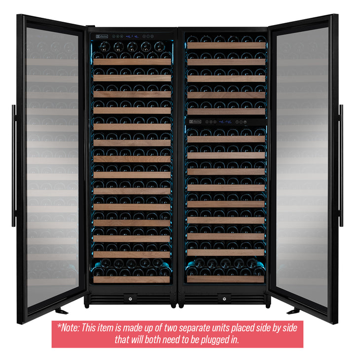 Allavino Reserva 3Z-VSW15471-B black metal side-by-side wine refrigerators