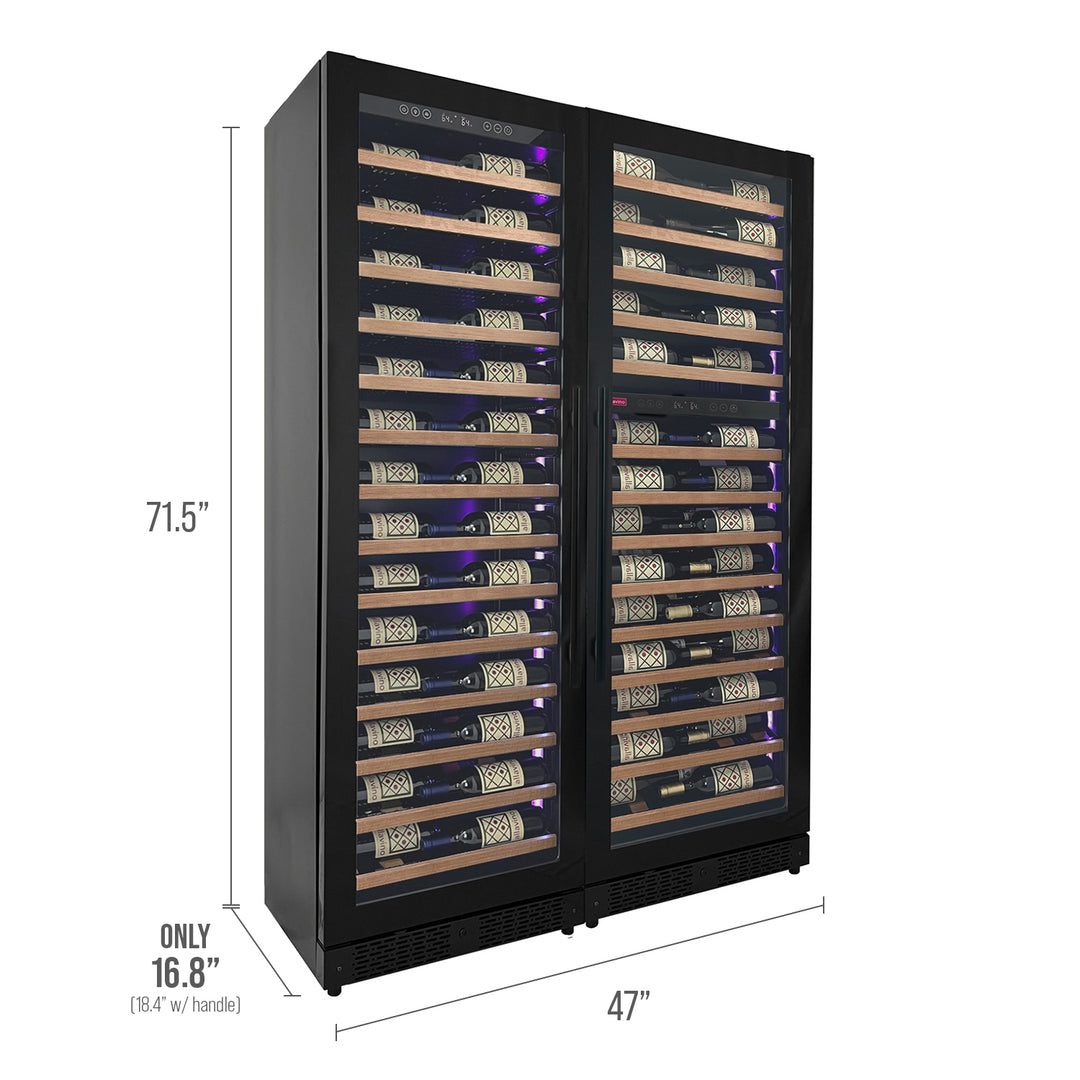 Allavino Reserva 3Z-VSW6771-W three zone wood panel wine refrigerator