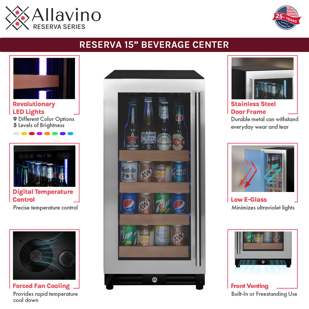 beverage center features