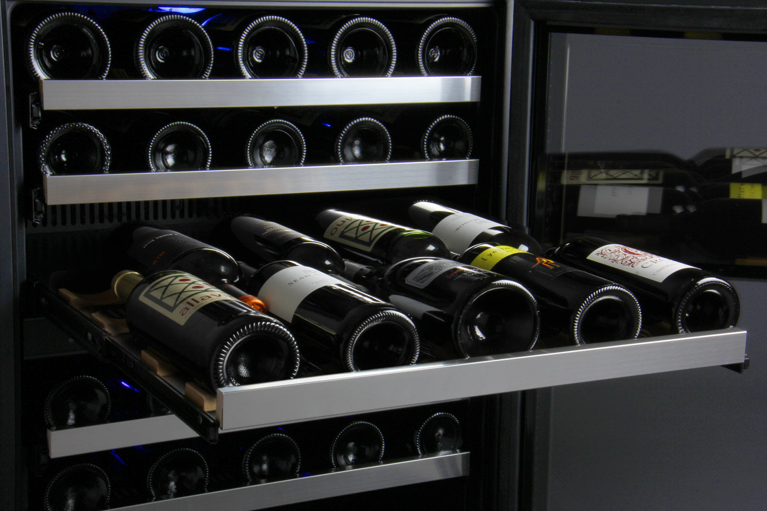 FlexCount Series 56 Bottle Dual Zone Built-In Wine Refrigerator