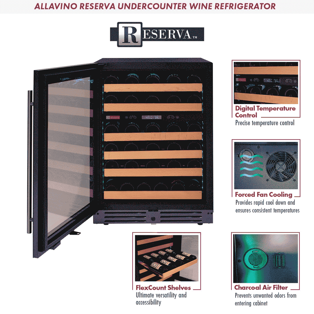 Allavino Reserva BDW5034D-2BGL wine refrigerator