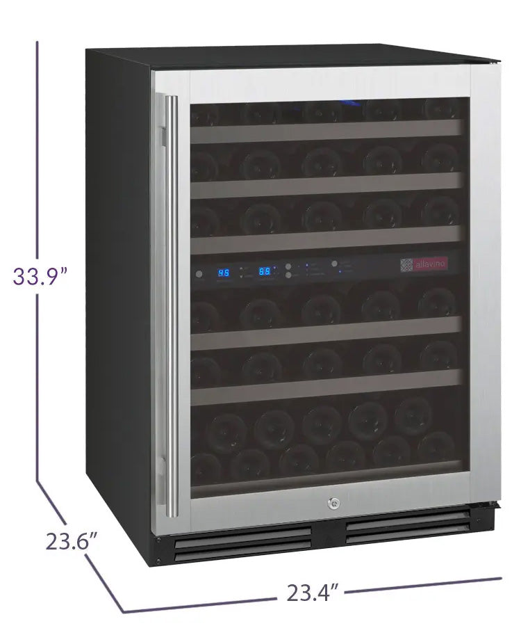 Fontaine wine 2デックセット FlexCount Series 56 Bottle Dual Zone Built-In Wine Refrigerator