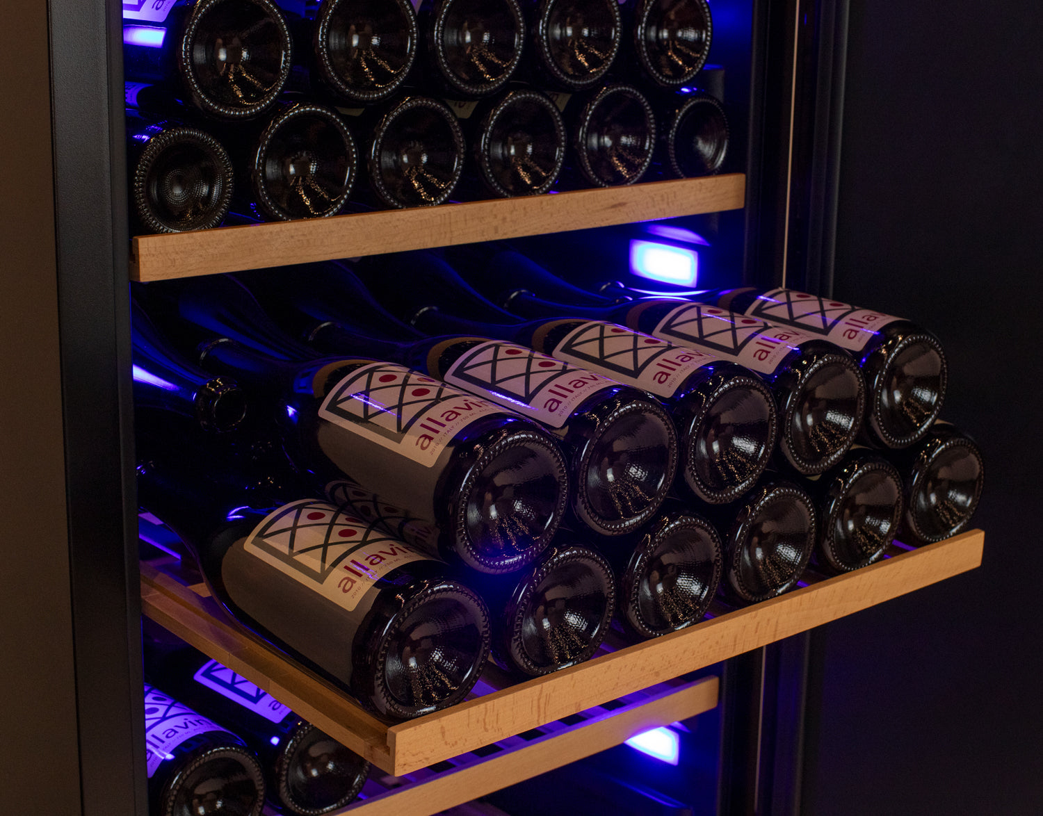 Allavino Single Zone Wine Vault - Solid Black Left Hinge Door