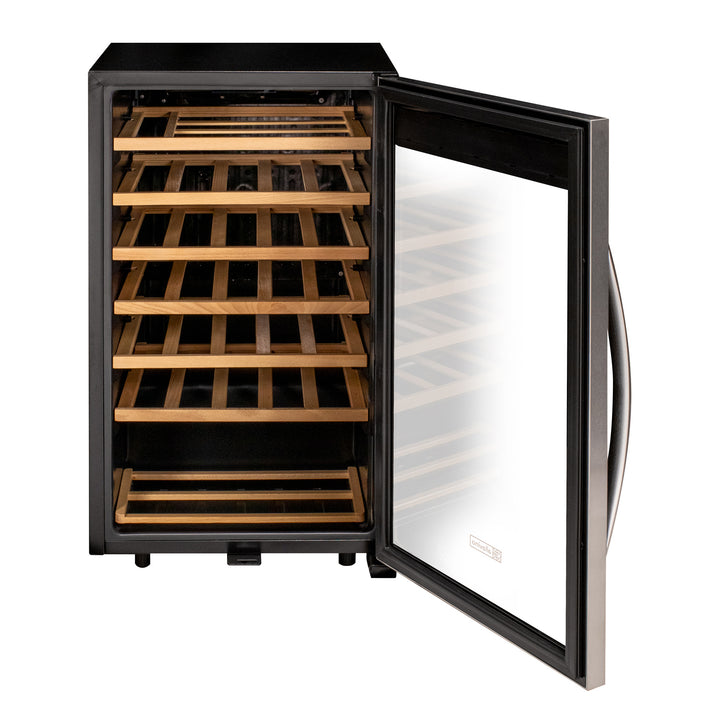 Cascina Series 33 Bottle Single Zone Freestanding Wine Refrigerator Cooler with Stainless Steel Door