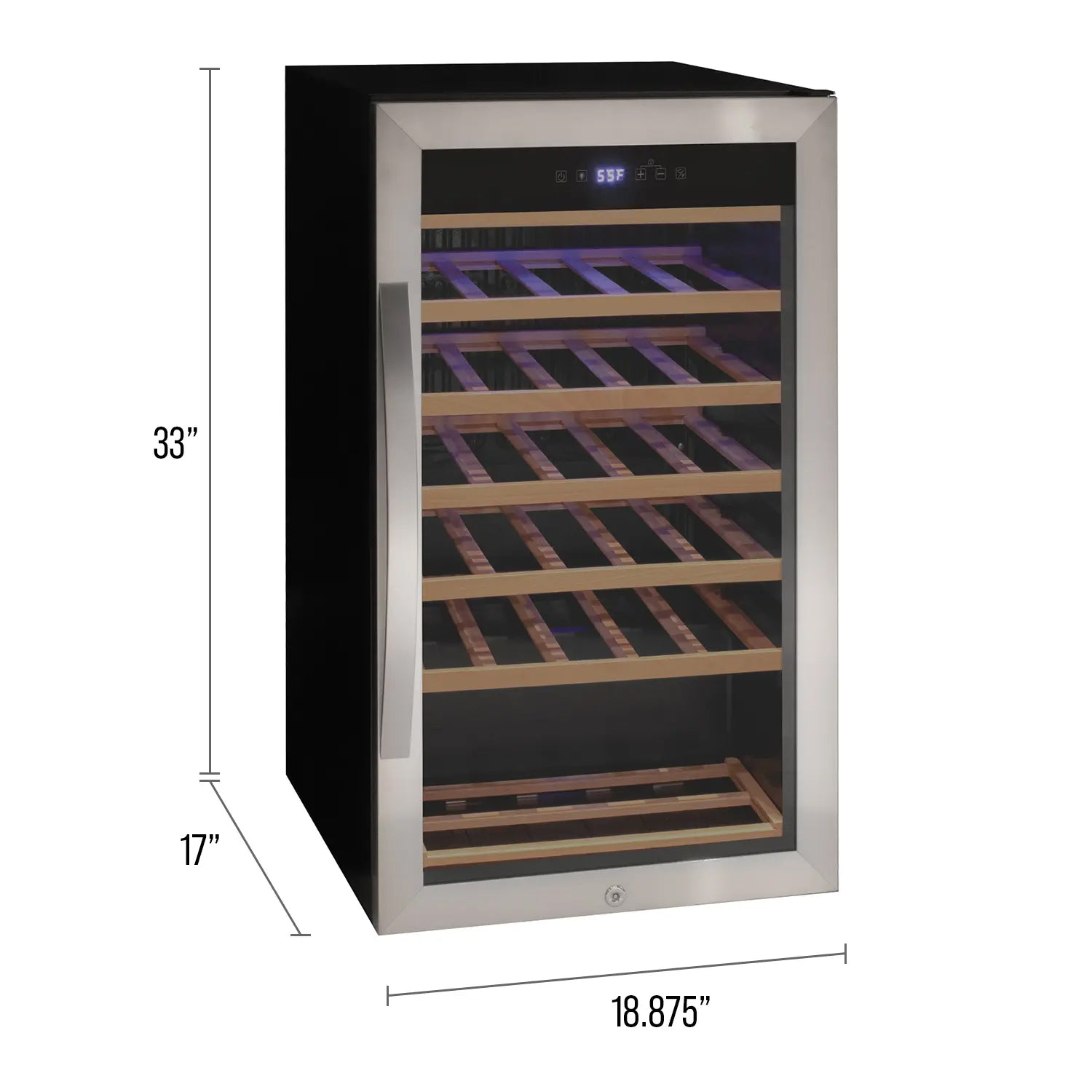 Cascina Series 33 Bottle Single Zone Stainless Steel Wine