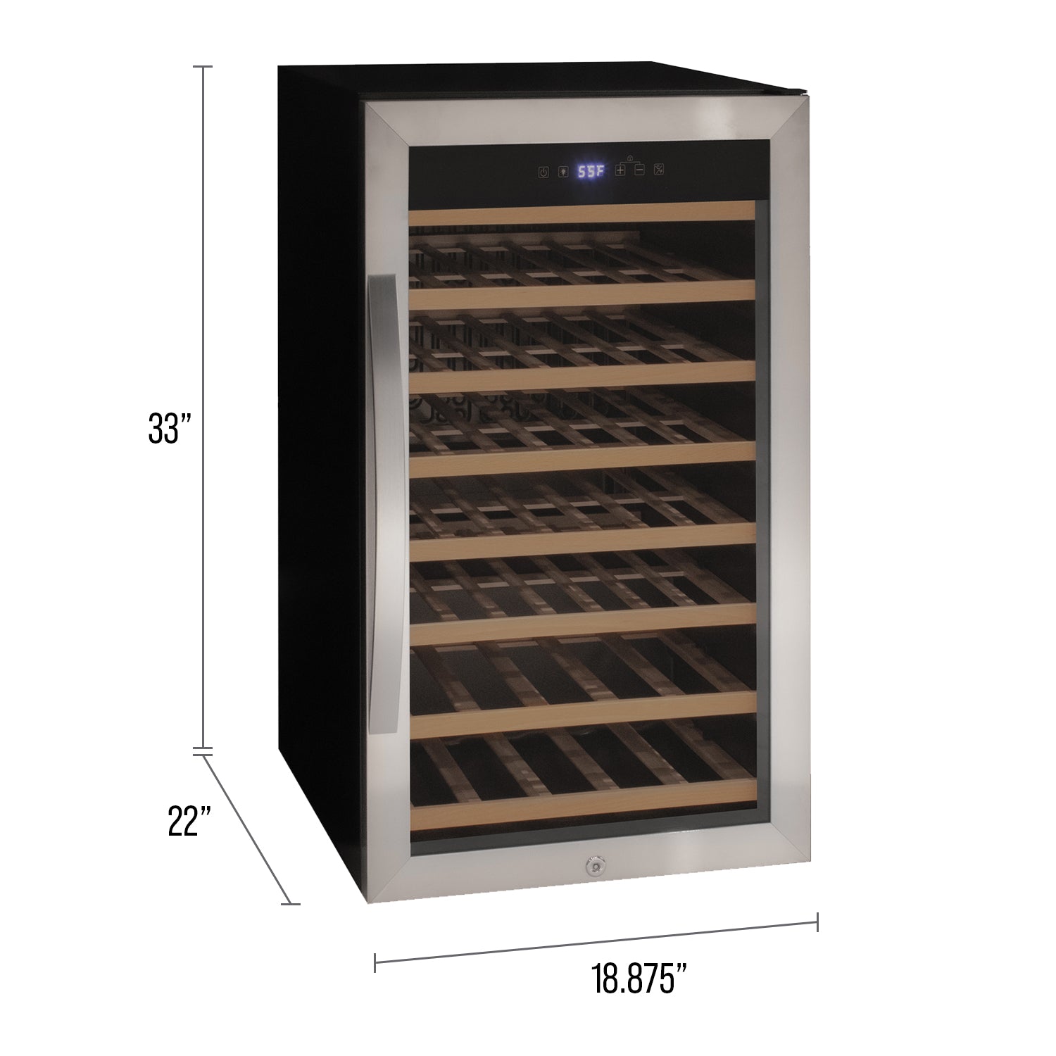 Cascina Series 50 Bottle Single Zone Stainless Steel Wine