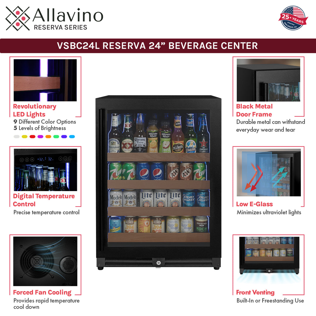 VSBC24L-BR beverage center features