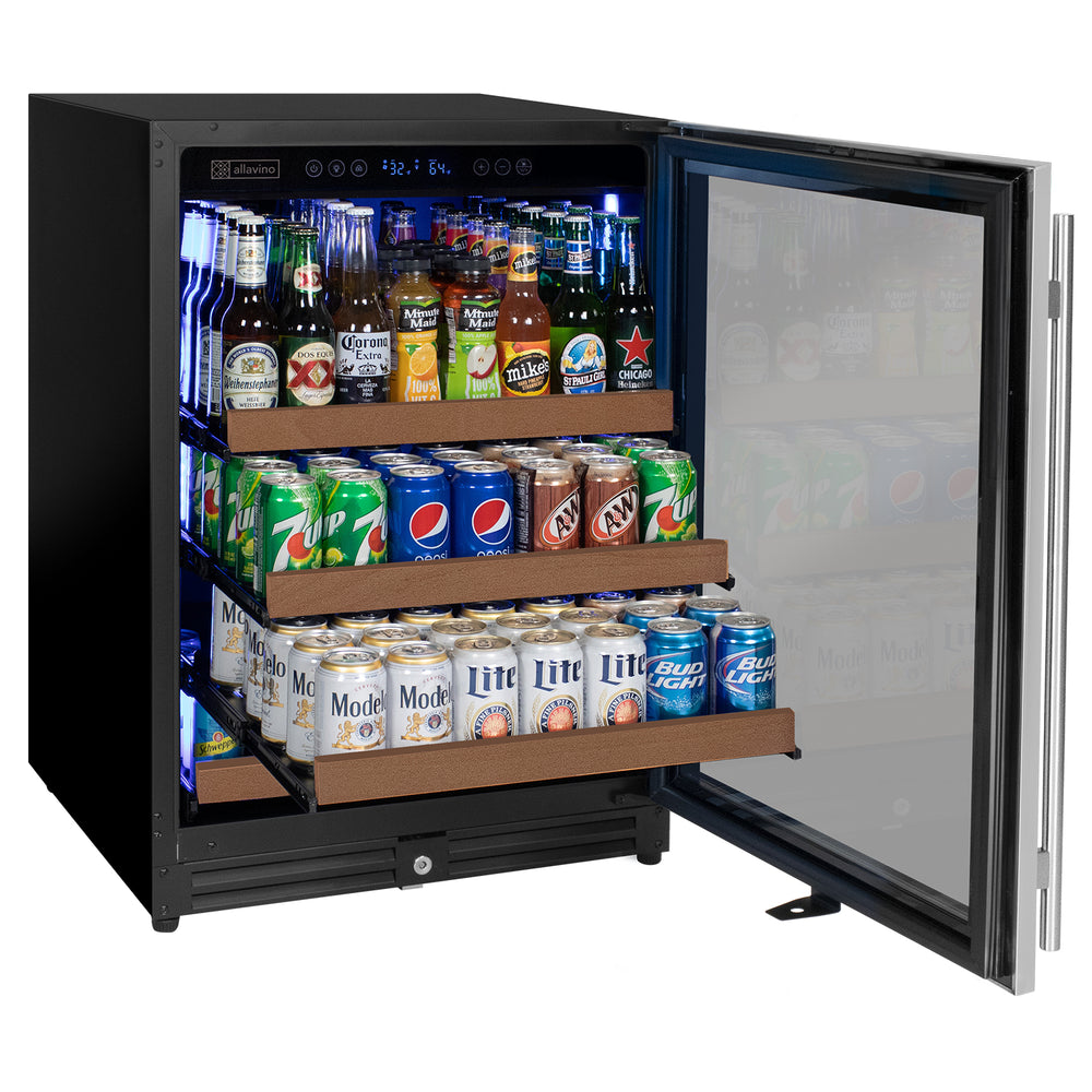 Allavino VSBC24L-SSR Open Door Shelves Tiered