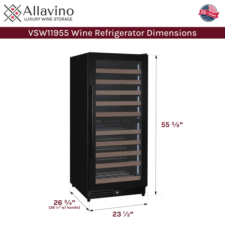 Allavino Reserva VSW11955D-2BR dimensions