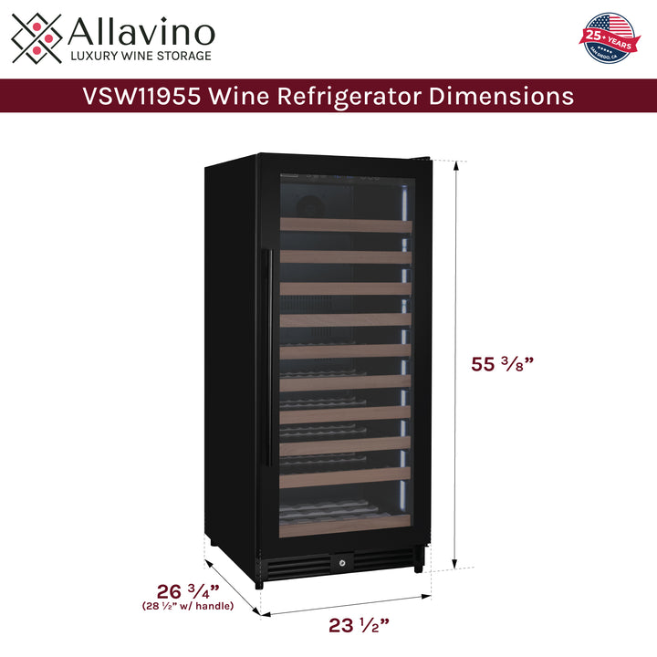Allavino Reserva VSW11955S-1BR dimensions