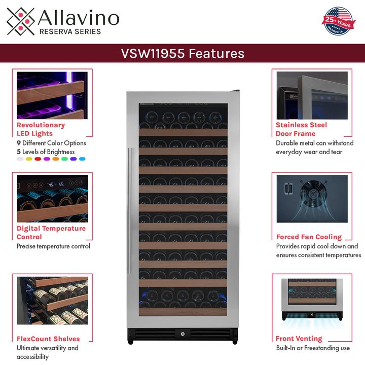 Allavino reserva VSW11955S-1SR features