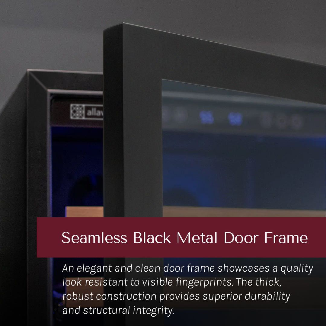Black metal seamless door frame