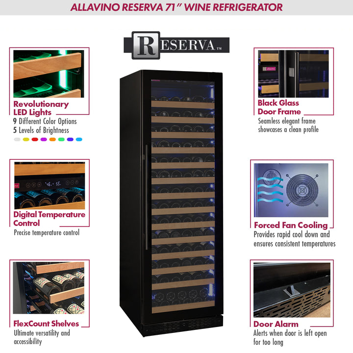 Allavino Reserva VSW16371S-1BGR LED wine refrigerator features