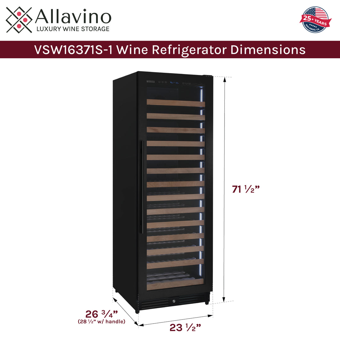 Allavino Reserva VSW16371S-1BR wine unit dimensions