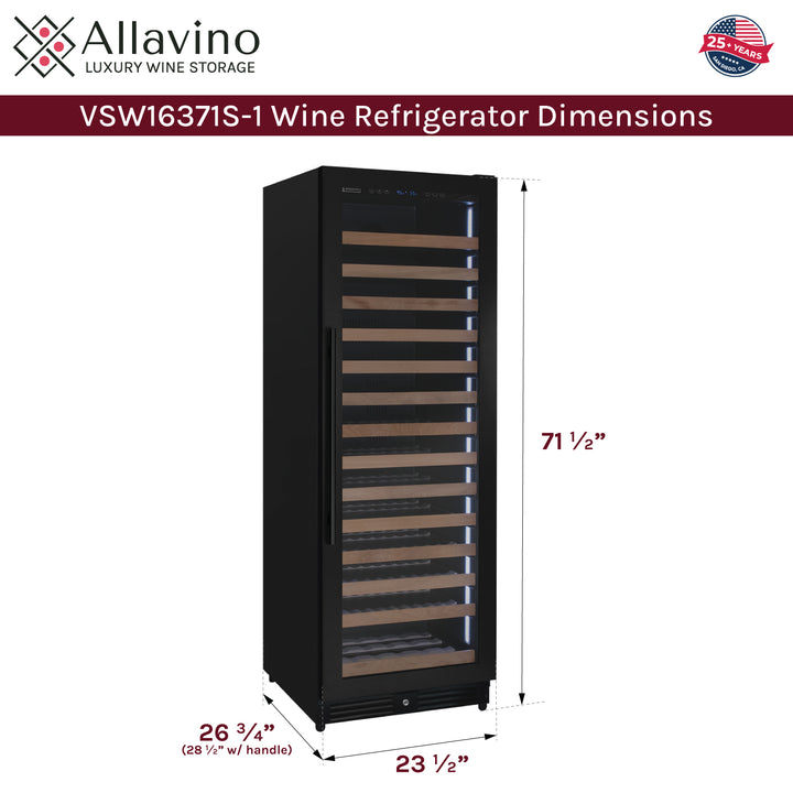 Allavino Reserva VSW16371S-1BR wine unit dimensions