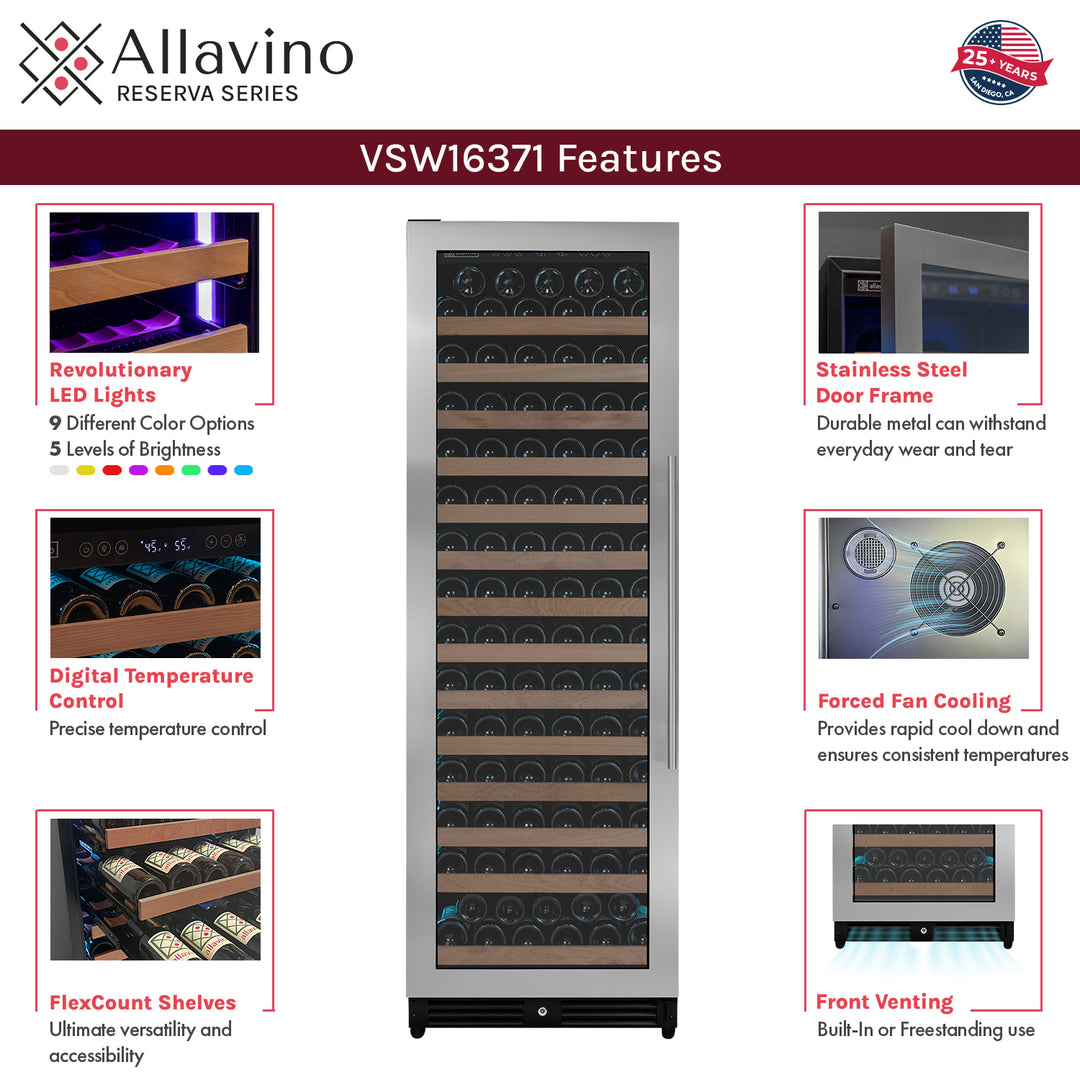 Allavino Reserva VSW16371S-1SL Wine Refrigerator features