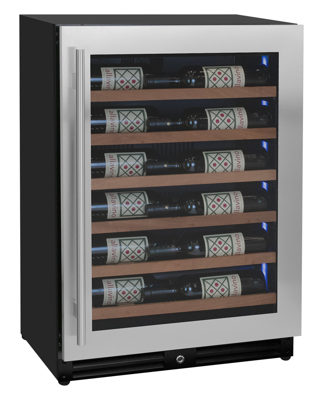 Reserva Series 27 Bottle Single Zone Stainless Steel Shallow Depth Built-in Wine Refrigerator - Right Hinge