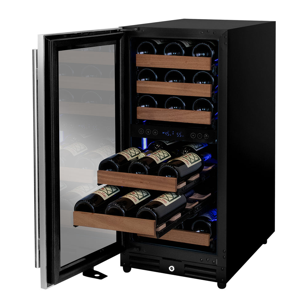 Allavino Reserva VSW3015D-2SL left hinge dual zone 15 inch wine refrigeator