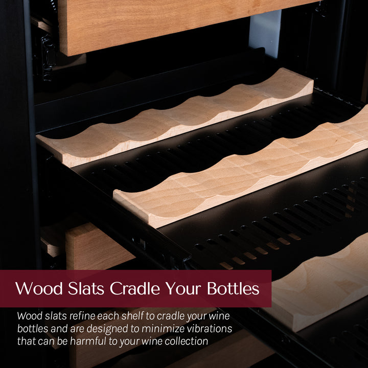 wood slats cradle your bottles