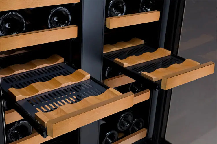 24 Wide 36 Bottle Dual Zone Stainless Steel Wine Refrigerator Allavino