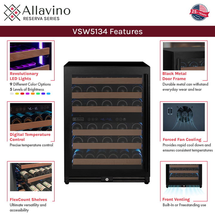 Allavino Reserva VSW5134D-2BL features