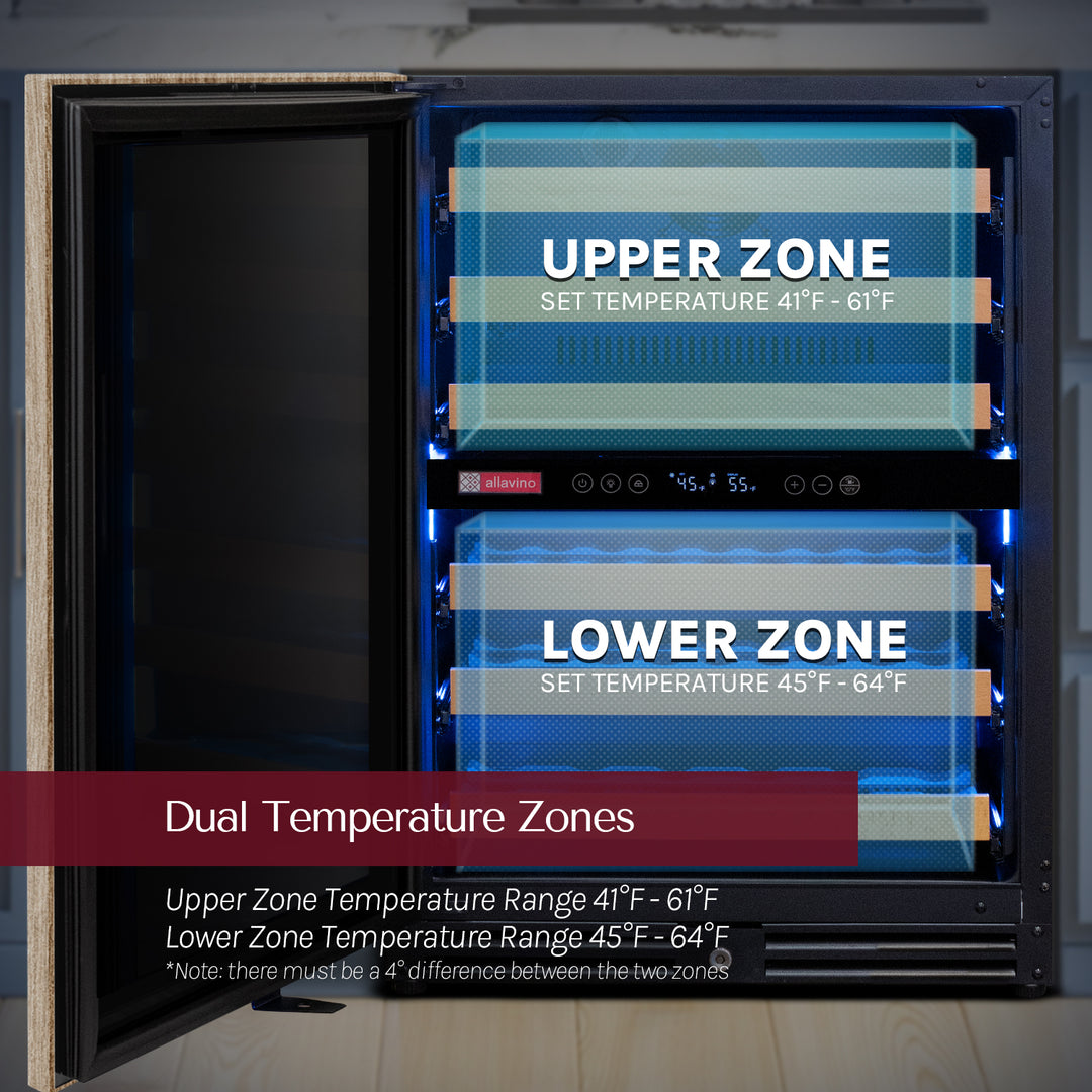 dual zone two separate temperature controls