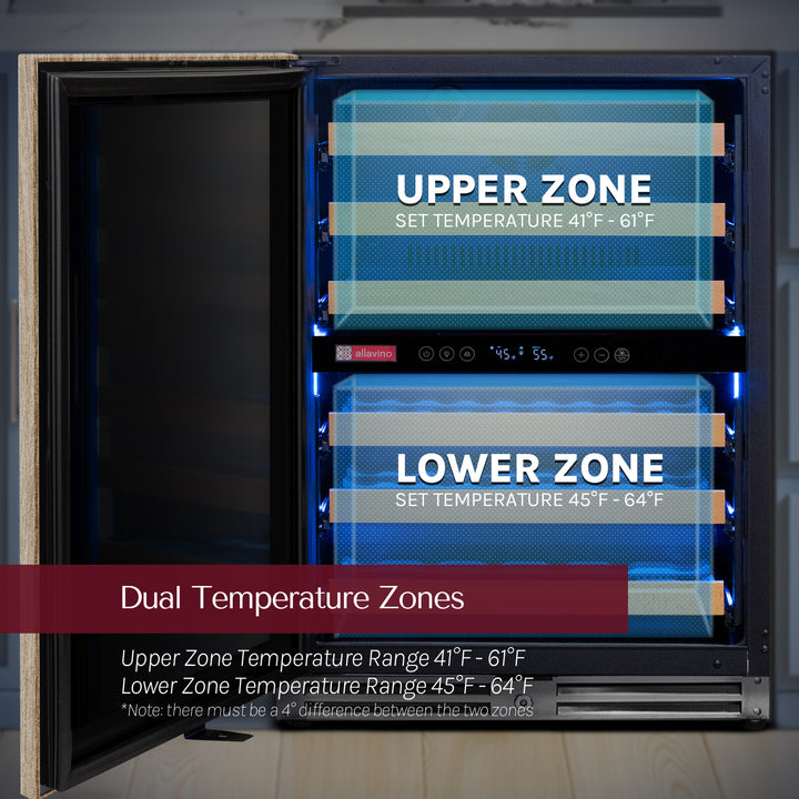 dual zone two separate temperature controls