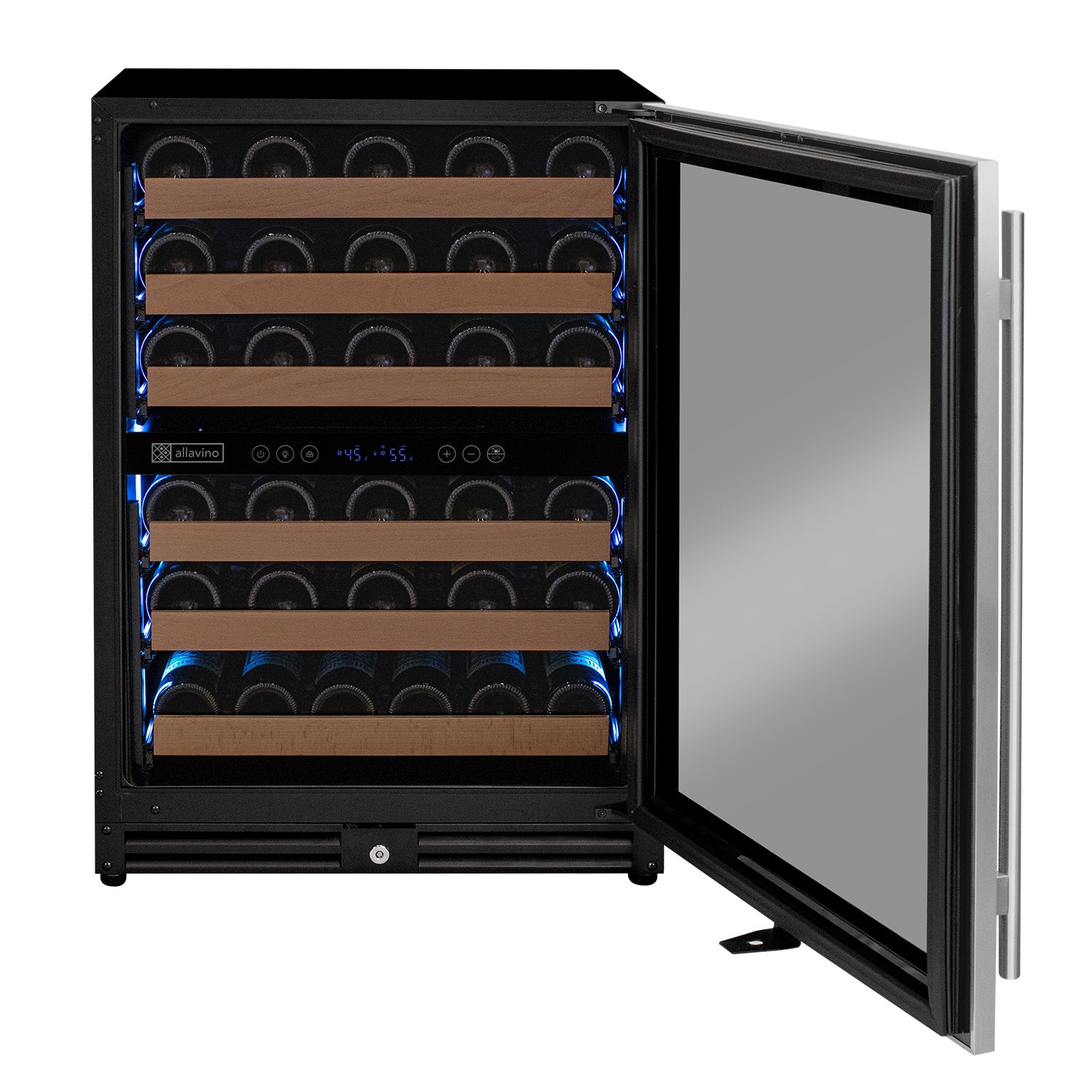 Allavino 51 Bottle Dual Zone Right Hinge Stainless Steel Wine