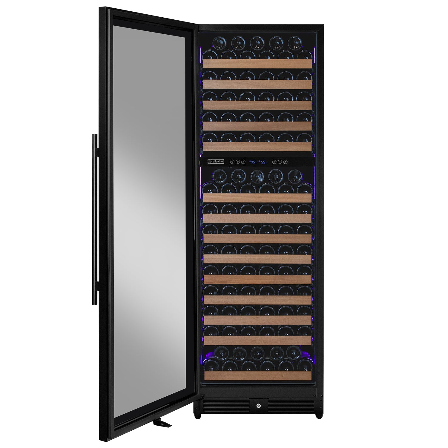 アローネ❷ 1本　2/4 172 Bottle Dual Zone Built-in Left Hinge Black Wine Refrigerator